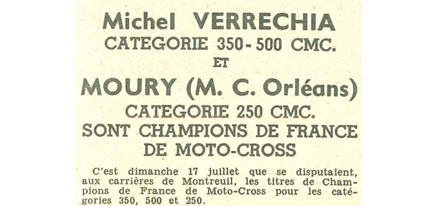 Palmarès Championnat de France 1949  500cc